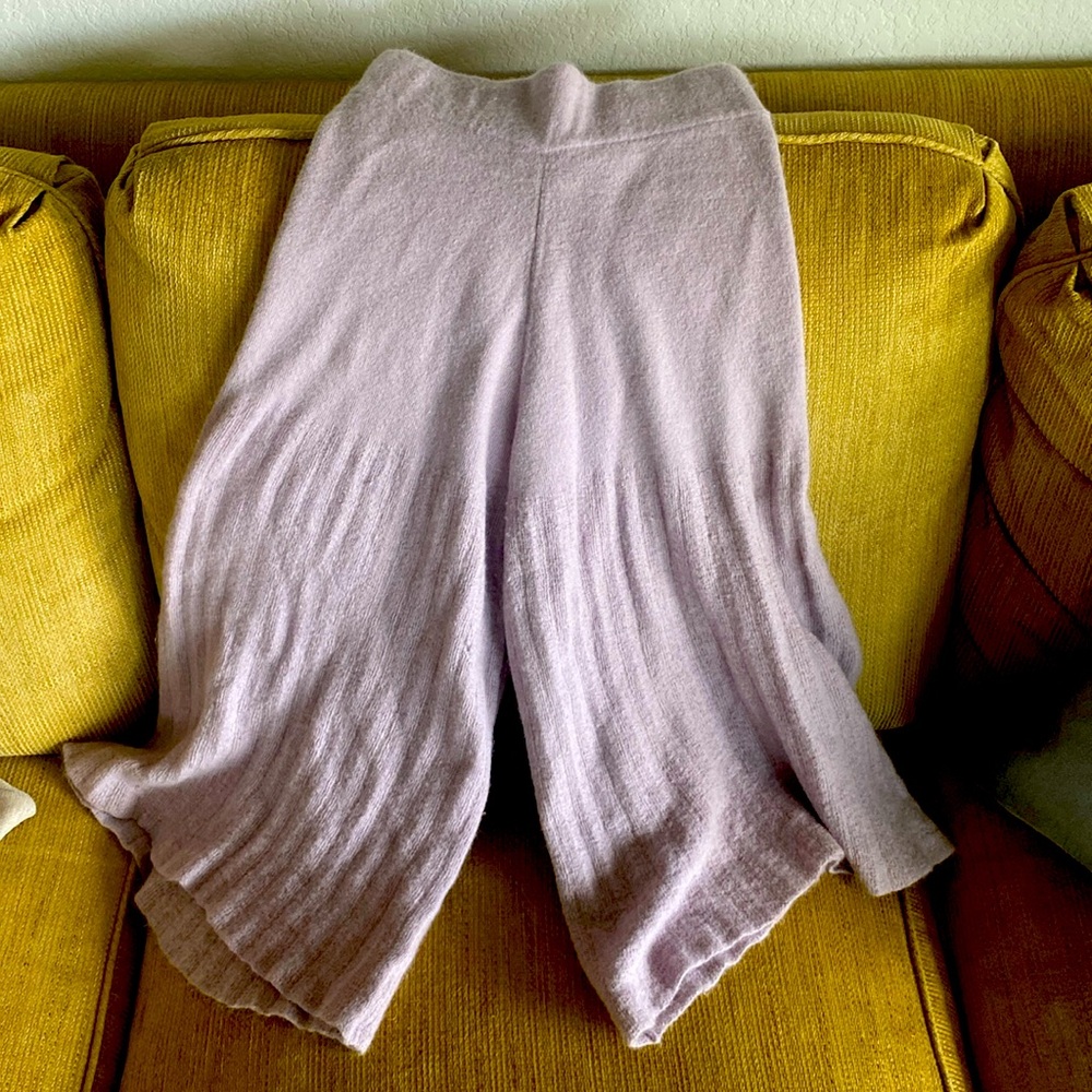 Eleven Six Hana Pleated Alpaca Knit Lilac Pants S